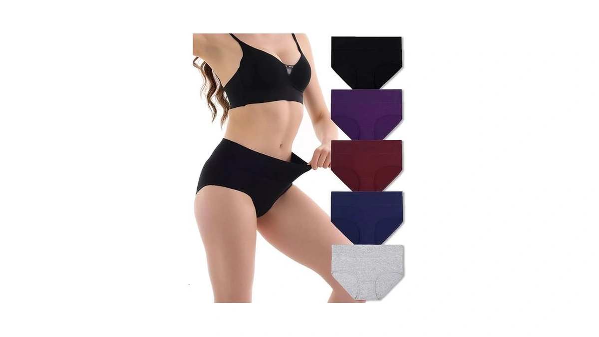 Redoll Women's Cotton Underwear High Waisted Ladies Panties Soft Full