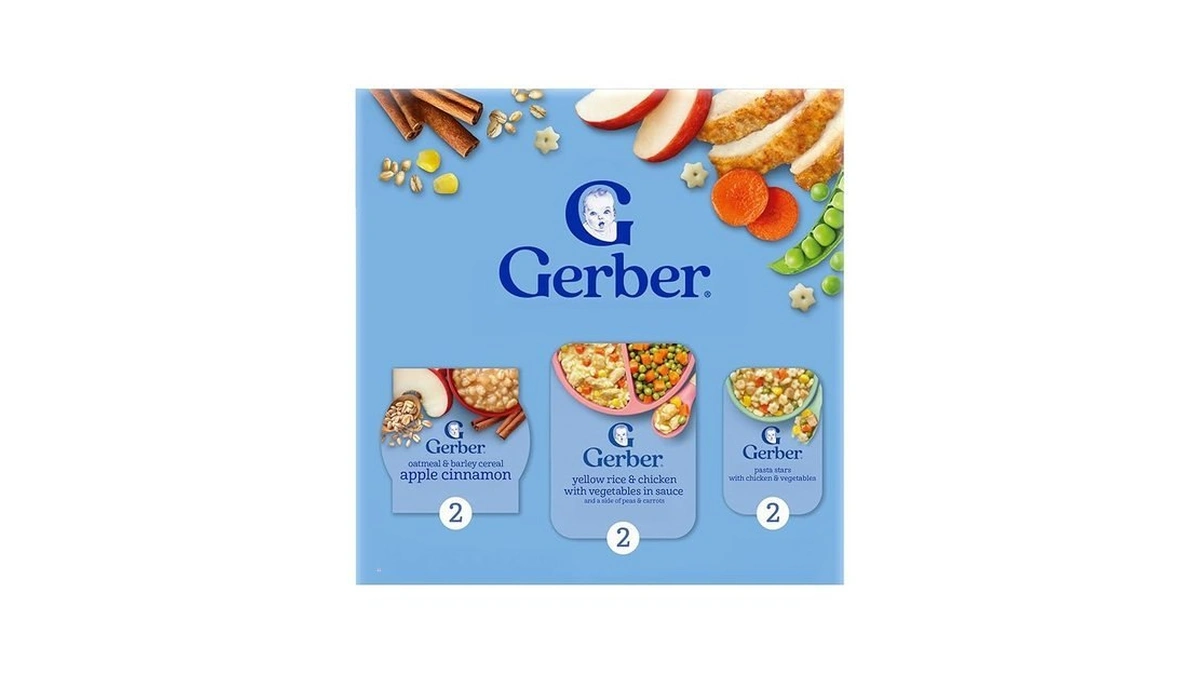 Gerber Toddler Food Variety 6 Pack, All Day Favorites, Breakfast,