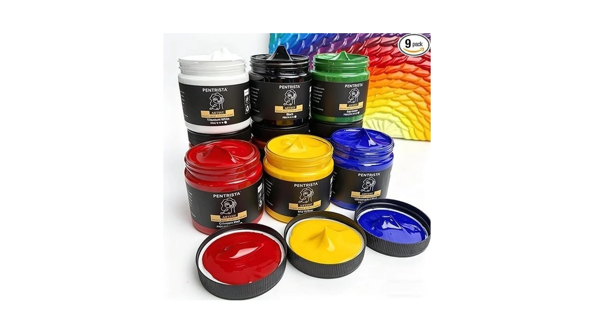 Pentrista Heavy Body Acrylic Paint Set, 9 Colors (220ml/7.44oz) –
