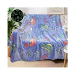 Personalized Dinosaur Blanket For Boys - Glow In The Dark,