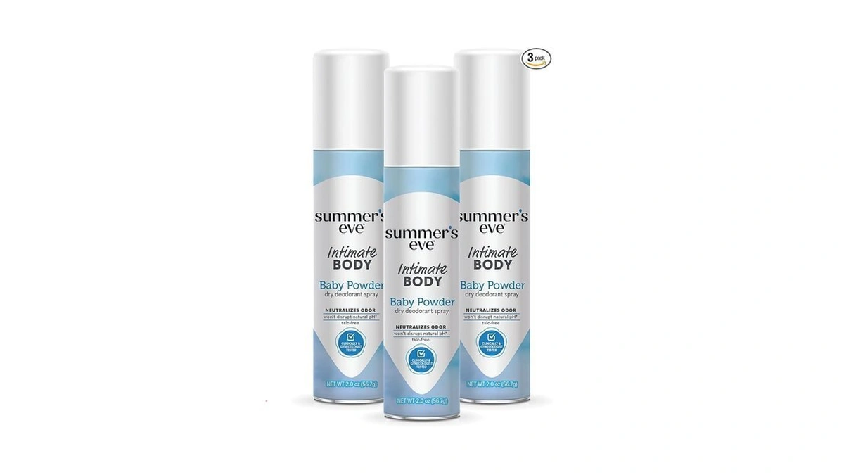 Summer's Eve Baby Powder Gentle Daily Feminine Spray With Talc-free,
