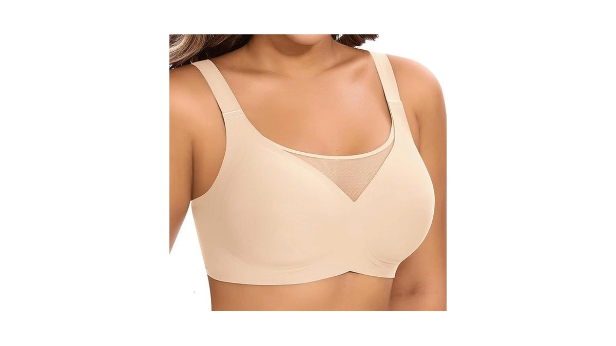 Documo Seamless Bras For Women Wireless T Shirt Bra Full