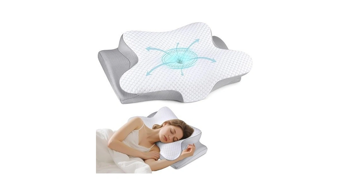 Cervical Neck Pillow For Sleeping - Ergonomic Side Sleeper Pillow