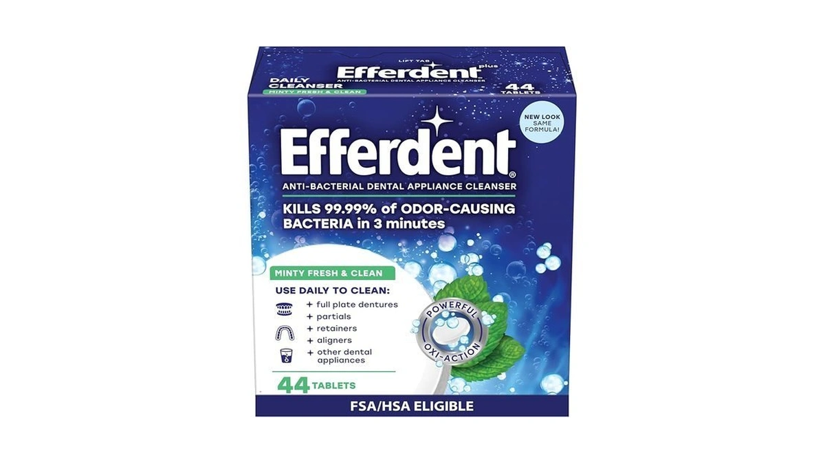 Efferdent Denture Cleaner Tablets – Dental Appliances, Aligners, Mouth Guard,