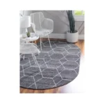 Unique Loom Trellis Frieze Collection Area Rug - Geometric (3'