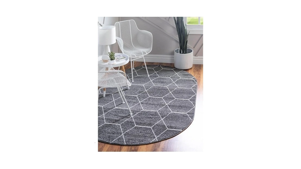 Unique Loom Trellis Frieze Collection Area Rug - Geometric (3'