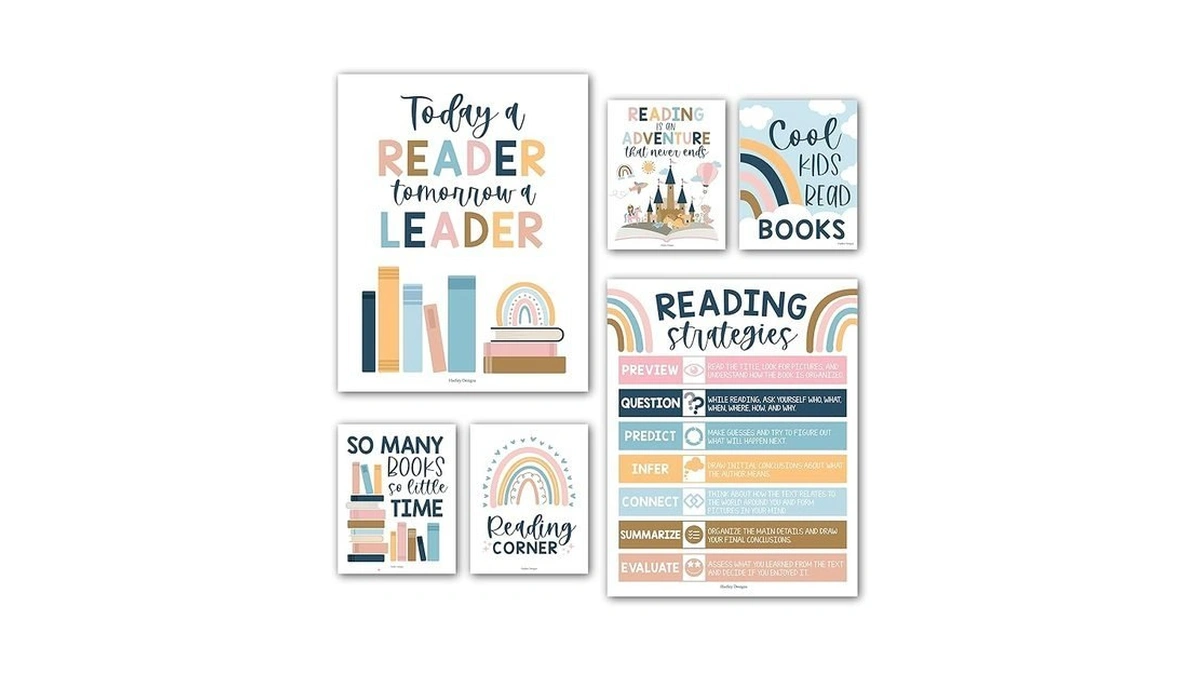Hadley Designs Reading Posters For Classroom Elementary And Library Decor