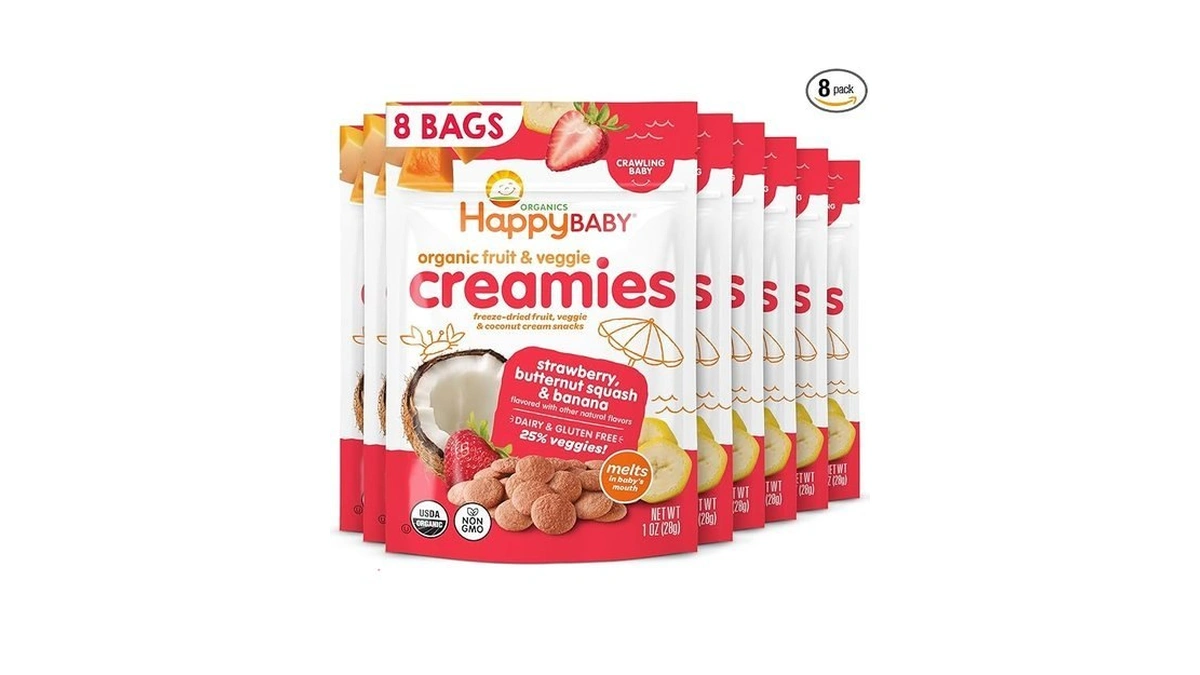 Happy Baby Organic Creamies Freeze Dried Fruit, Veggie, & Coconut