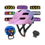 Moyaca Kids Bike Helmet With Led Lights, Remote Control Turn