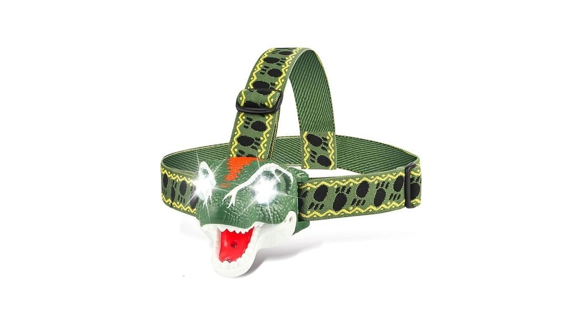 Tigtecgame Dinosaur Headlamp For Kids Flashlight T-rex Led Headlamps Dinosaur