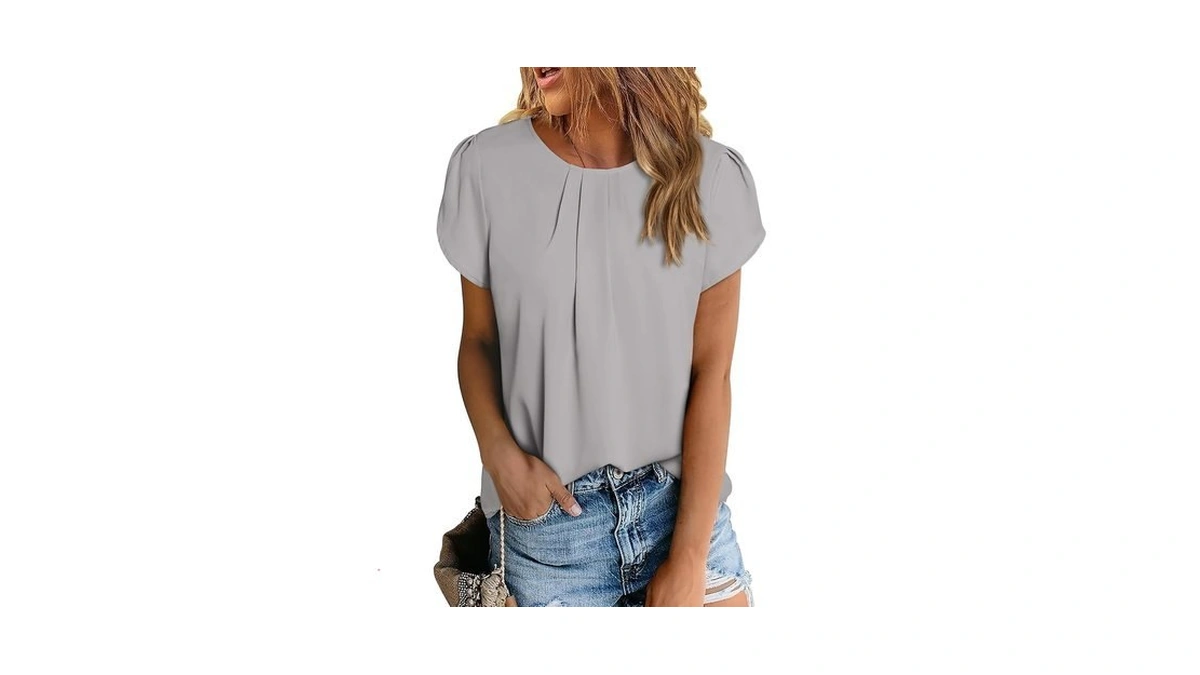 Prettygarden Women's Tops 2026 Casual Summer Round Neck Short Sleeve