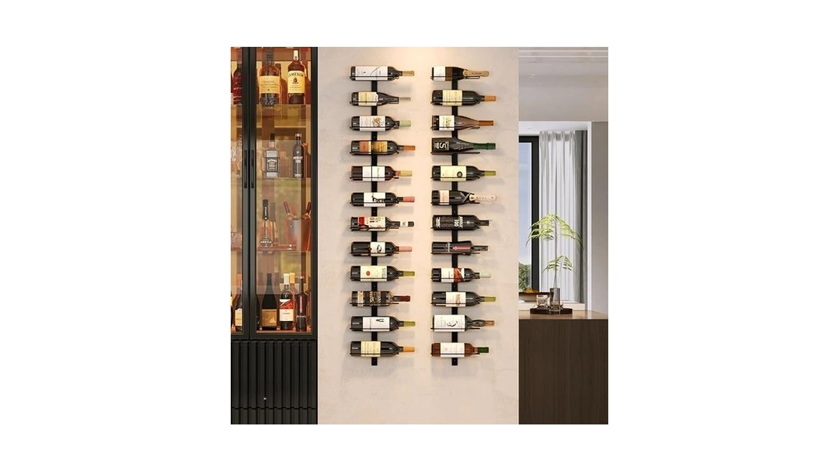 X-cosrack 24 Bottles Wall Mounted Wine Rack, Detachable Wall Hanging