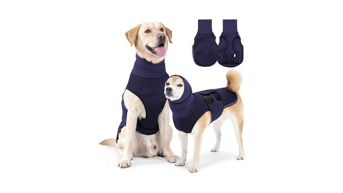 Odsstaips Dog Anxiety Vest Hoodie,dog Thunder Jacket Thunderstorm,travel And Vet