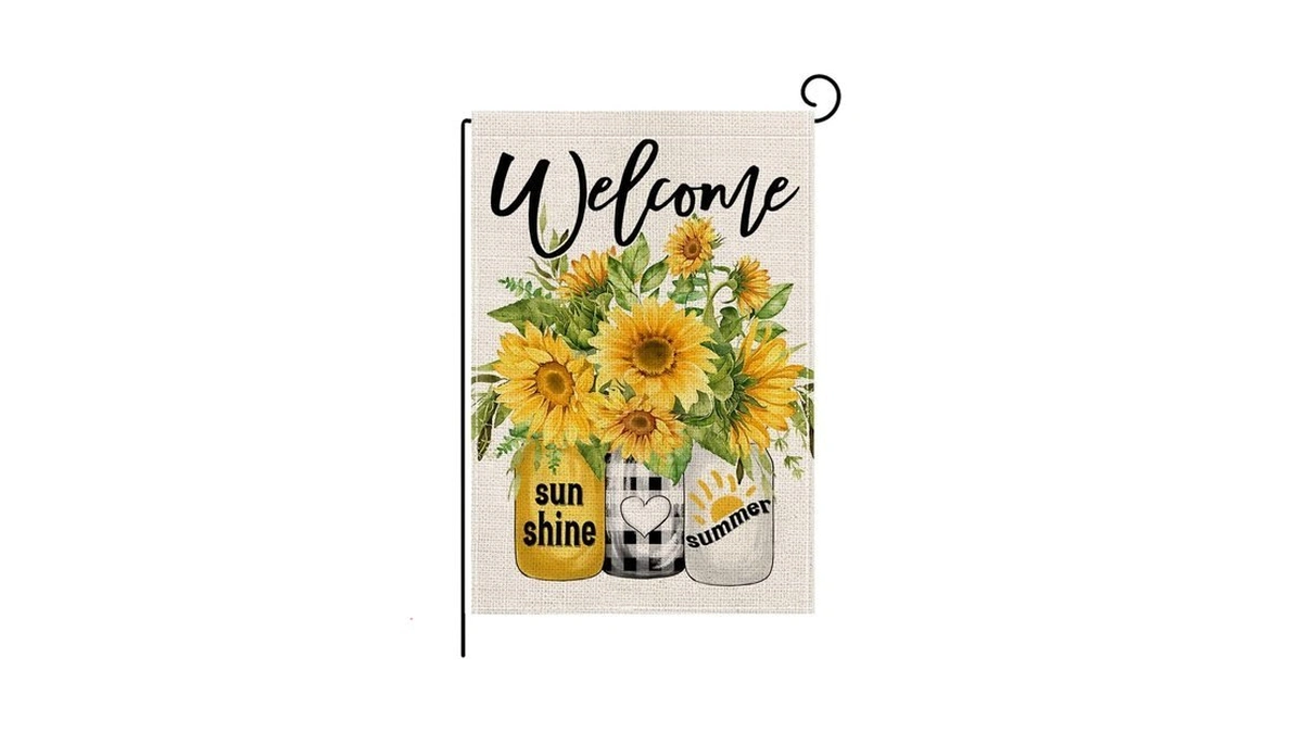 Wyooxoo Spring Summer Flower Garden Flag 12x18 Inch Double Sided