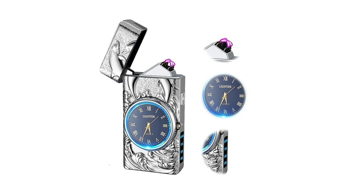 Tikiuki Gifts For Him Electric Lighters Usb Type C Rechargeable
