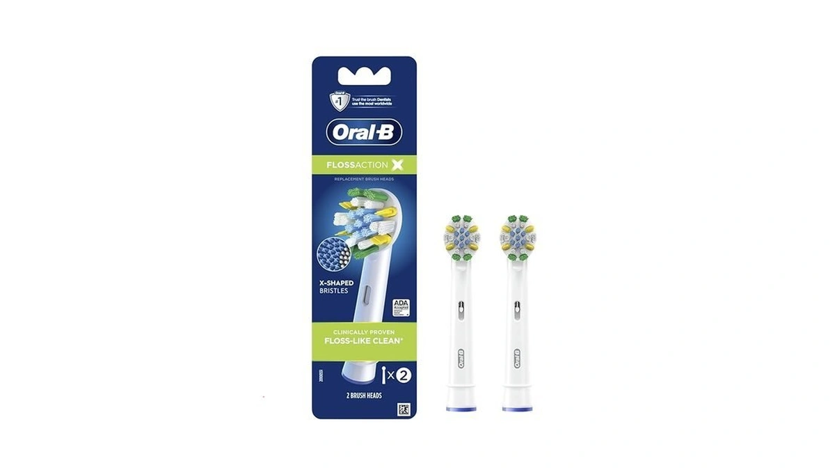 Oral-b Flossaction Electric Toothbrush Replacement Brush Heads Refill, 2 Count