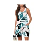 Anrabess Womens Rompers Summer Casual Loose Sleeveless Overalls Spaghetti Strap