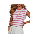 Dokotoo Striped Tops For Women Fashion 2026 Trendy Cute Crewneck