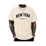 Kuyigo Men's New York Graphic T-shirt Vintage Nyc Letter Print