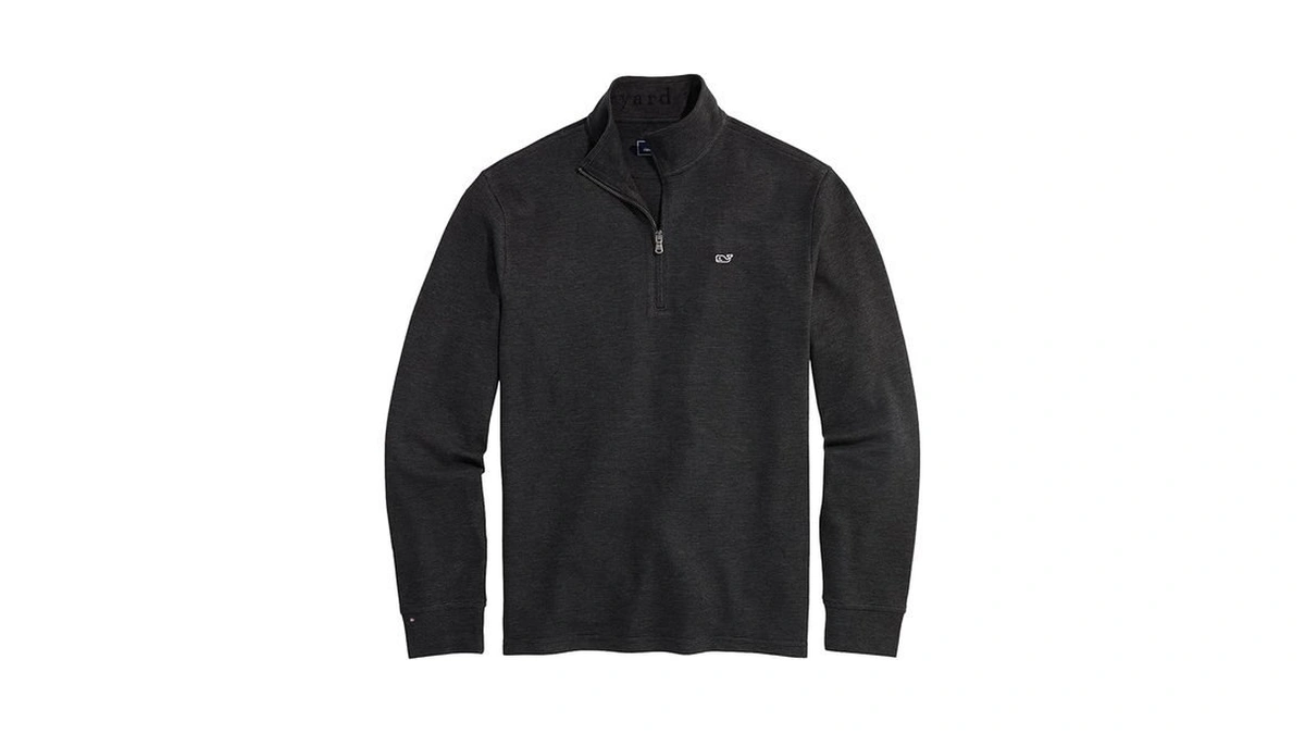 Vineyard Vines Men's Saltwater Quarter-zip, Jet Black