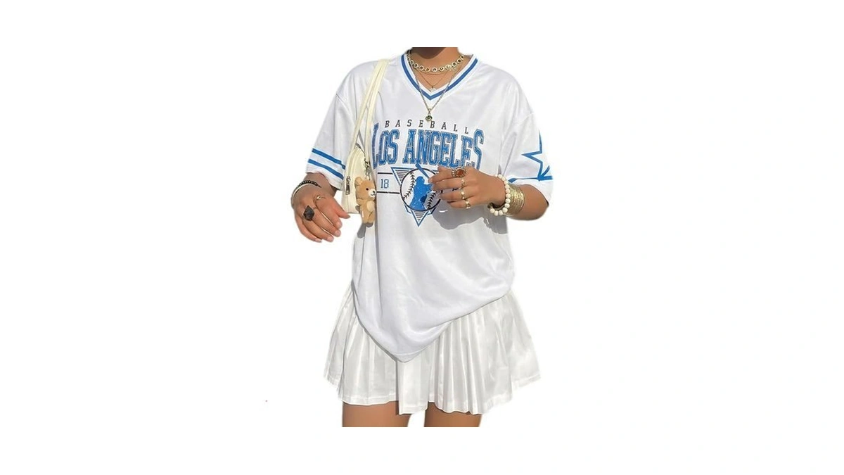 Baseball Jersey Women Game Day Sports Fan Shirts Oversized Baseball