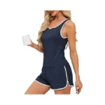 Yya Summer Pajamas For Women Set Ribbed Pajama Short Set