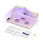 2-in-1 Resin Heating Mat&adjustable Uv Light With Silicone Coaster Mold+leveling