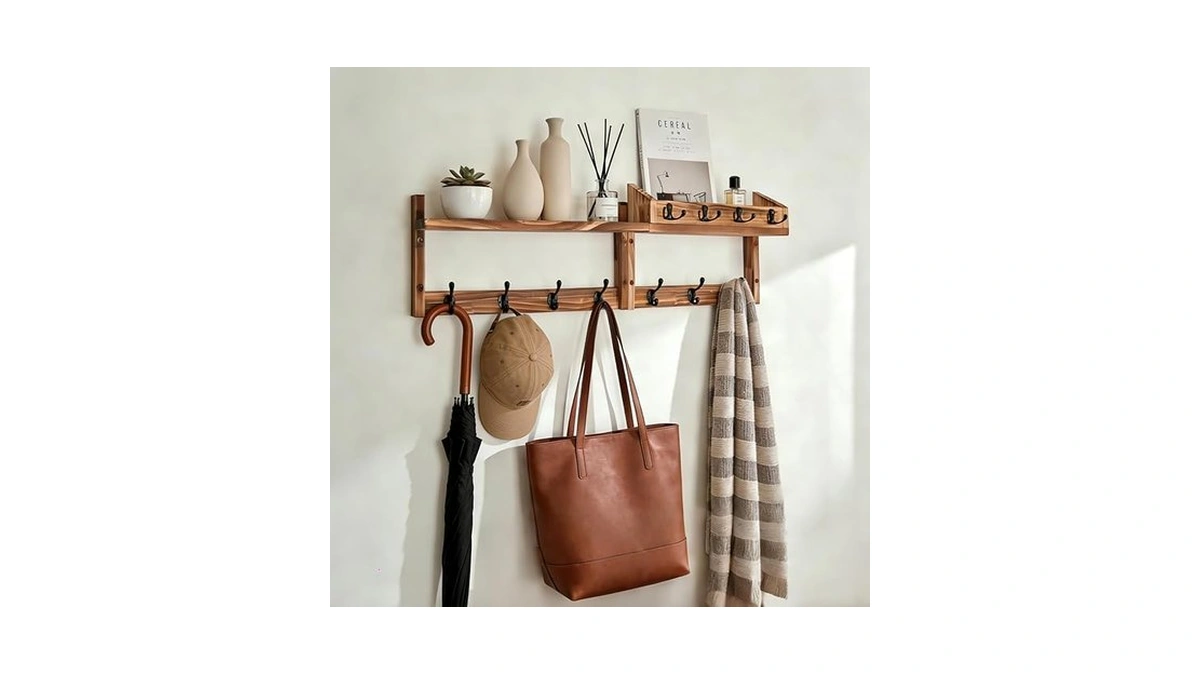 Zoeseek 29" Coat Rack Wall Mount With Shelf, 4 In