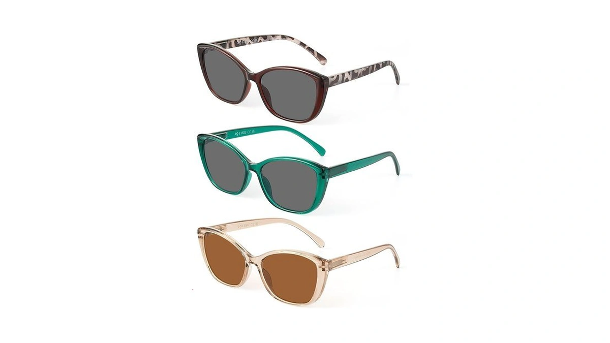 Jolisu 3 Pack Reading Sunglasses For Women, Sun Readers Glasses