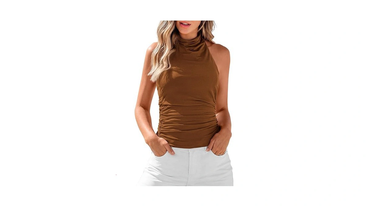 Kirundo Tank Tops For Women 2026 Dressy Halter Cowl Neck