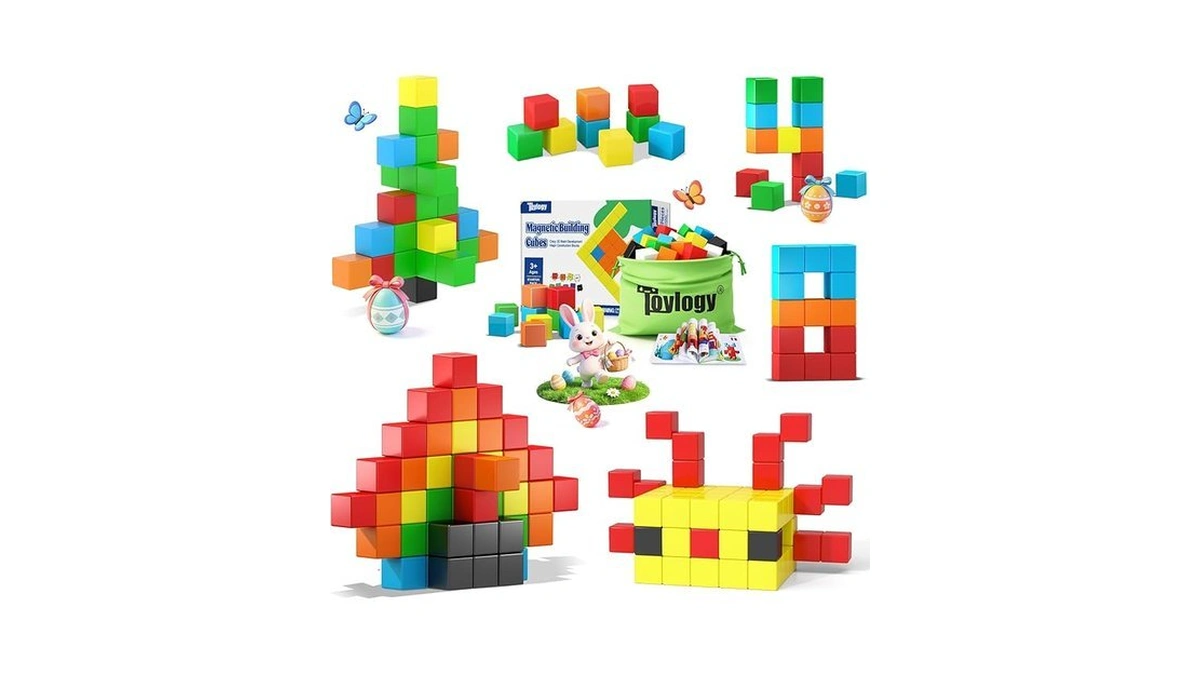 48pcs Magnetic Blocks For Toddlers Outdoor Toys, Large Magnetic Cube