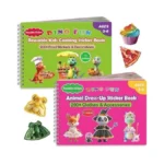 Dino Fun 2-in-1 Reusable Sticker Book For Kids – Animal