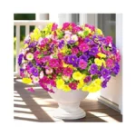 Artificial Flowers For Outdoors, 14 Bundles Fake Outdoor Flowers, Uv