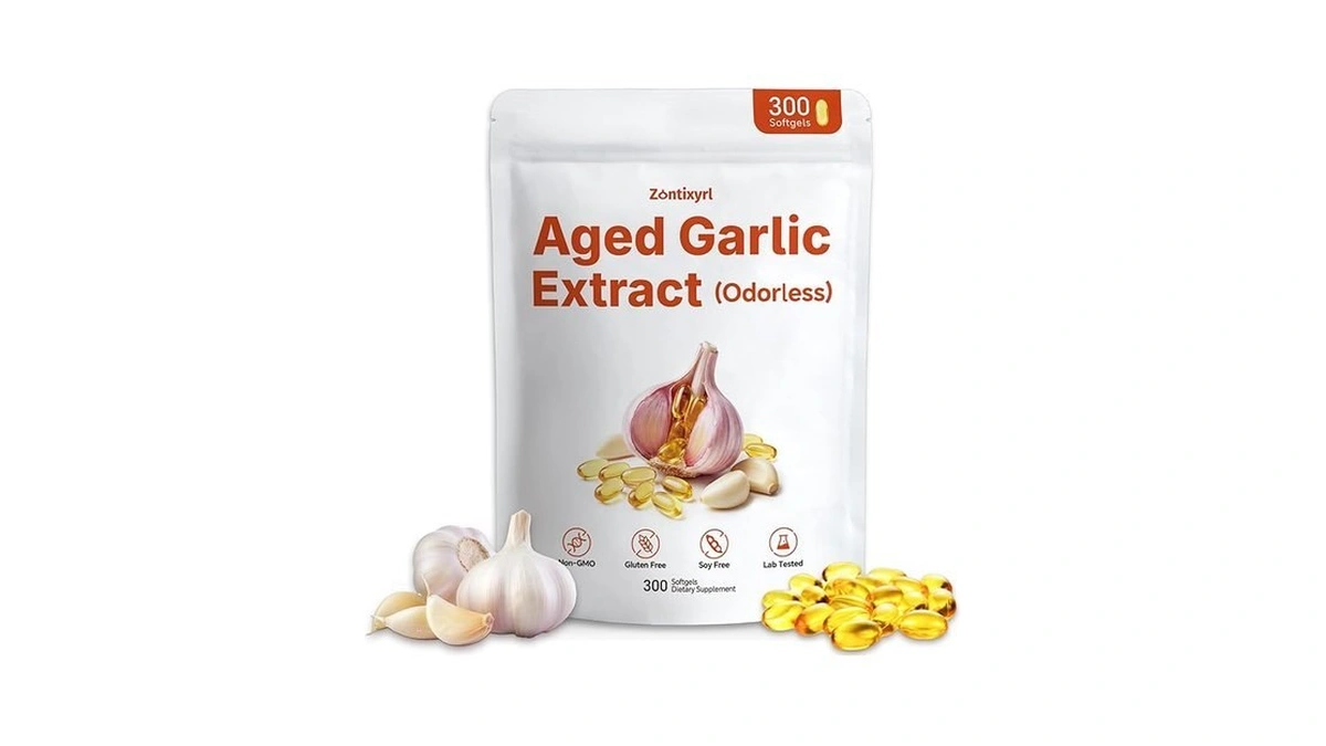Zontixyrl Aged Garlic Extract Softgels - Odorless Formula For Heart