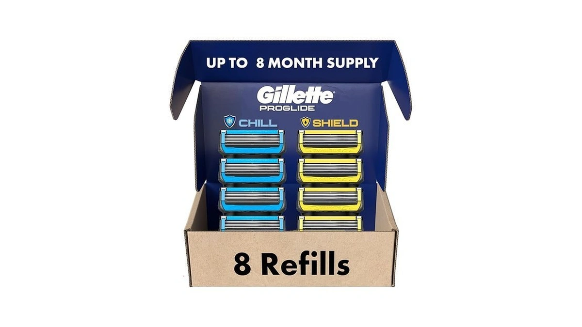 Gillette Mens Razor Blade Refills, 4 Proglide Chill Cartridges, 4