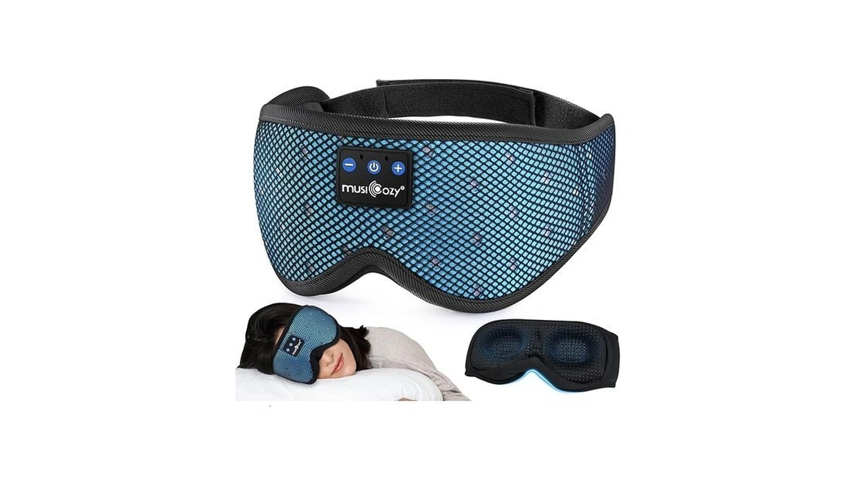 Musicozy Sleep Headphones Breathable Sleep Mask Bluetooth 5.4 Wireless Earphones