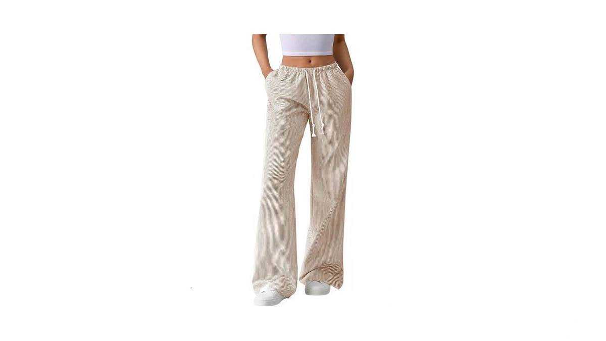 Btfbm Striped Wide Leg Pants For Women Spring Summer 2026