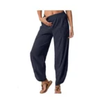 Freeoak Womens Baggy Palazzo Pants Wide Leg Lounge Harem Bottoms