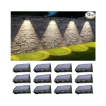 Onforu Solar Fence Lights,12 Pack Solar Lights Outdoor,3 Modes(warm/neutral/cool White)