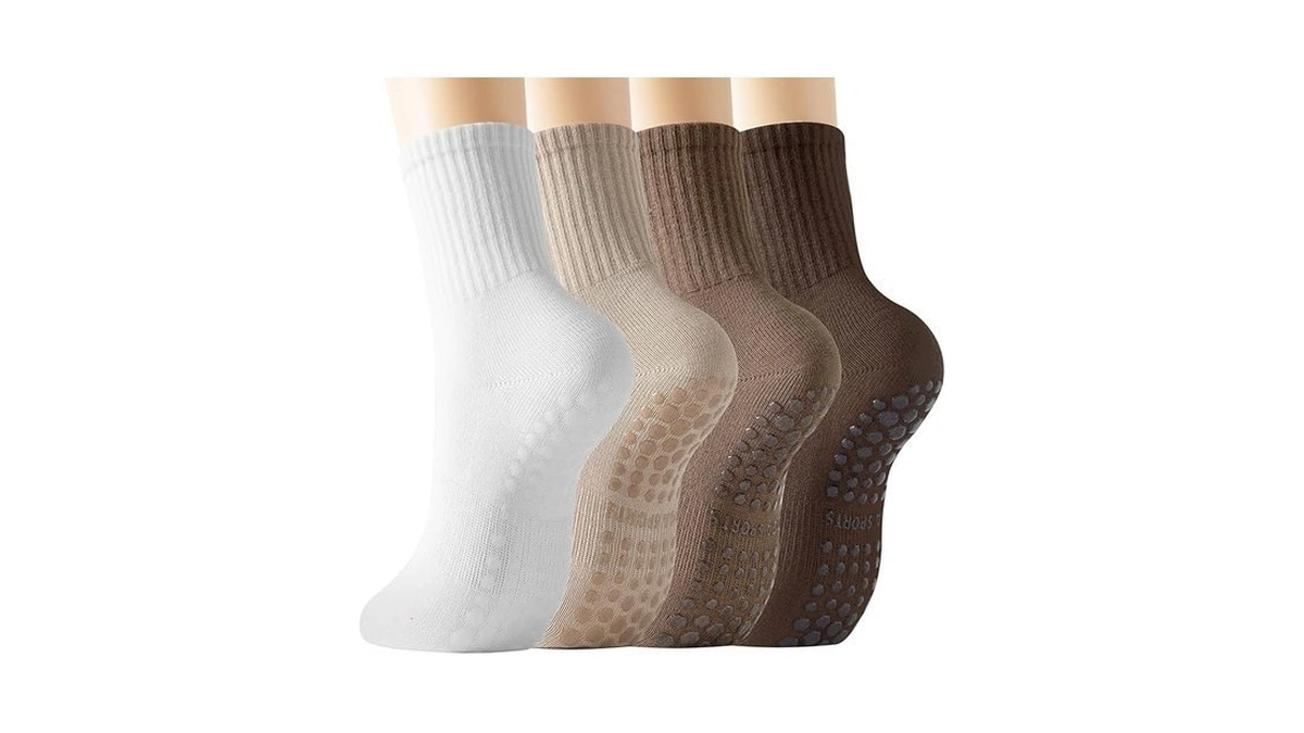 Bisousox Pilates Socks With Grips For Women, Anti Slip Grippy