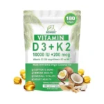 Riowego Vitamin D3 + K2 W/coconut Oil,vegan Vitamin D 10000iu