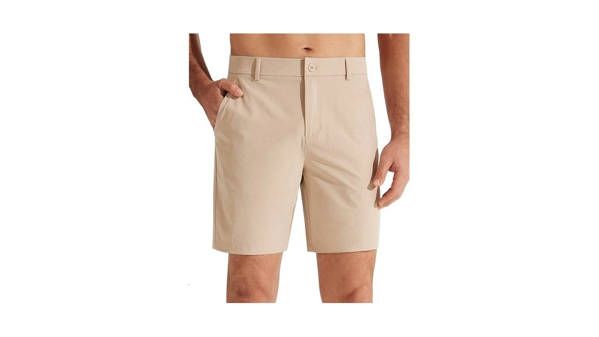 Libin Men's Golf Shorts 7" Work Dress Shorts Casual Flat