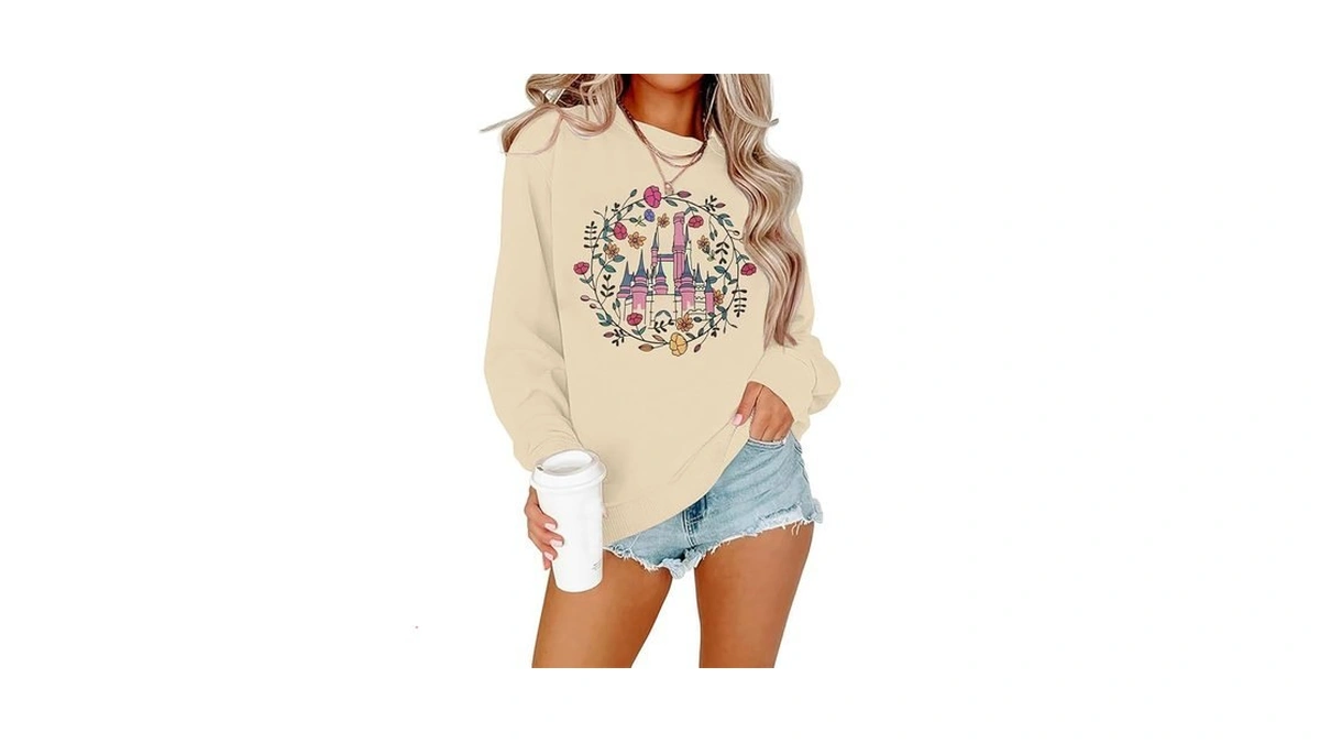 Sfhfy Magic Kingdom Sweatshirt Women: Princess Sweater Lightweight Magical Castle