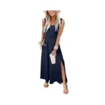 Acelitt Summer Dresses For Women 2025 Casual Crew Neck Sleeveless
