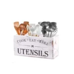 Kitchen Utensil Holder For Counter Or Countertop, Extra Large Wood