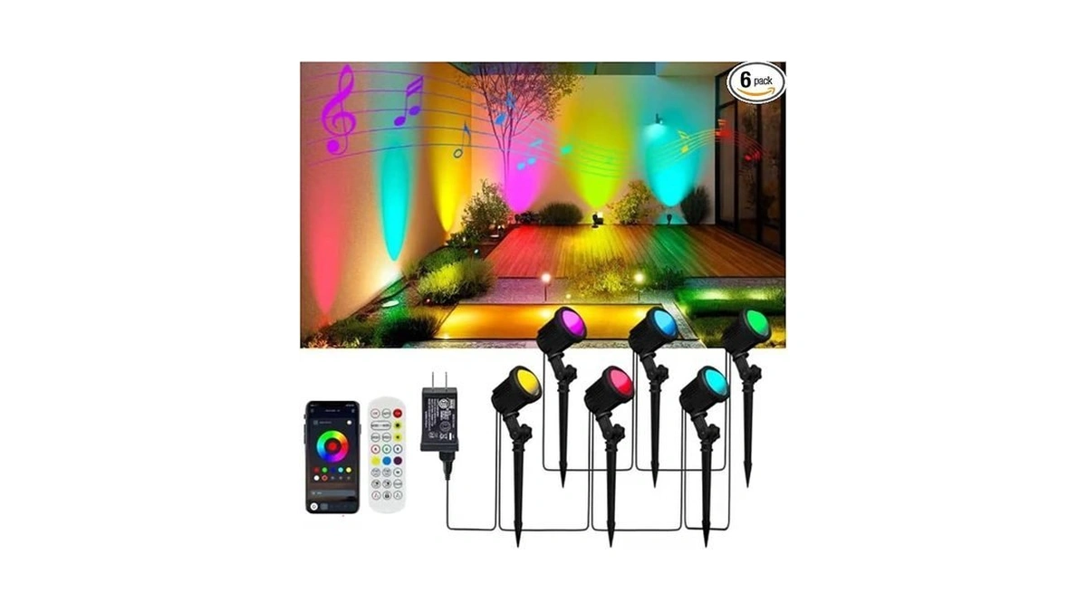 Aurnyvamay Smart Landscape Spotlights, Low Voltage Ip67 Waterproof Outdoor Spot