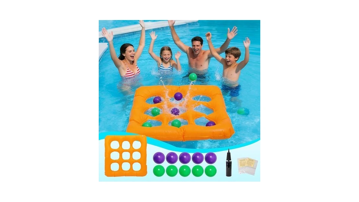 Pool Toys, Pool Tic Tac Toe Game With 10 Balls