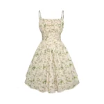 Scarlet Darkness Women Corset Floral Dress Spaghetti Strap Mini Sundress