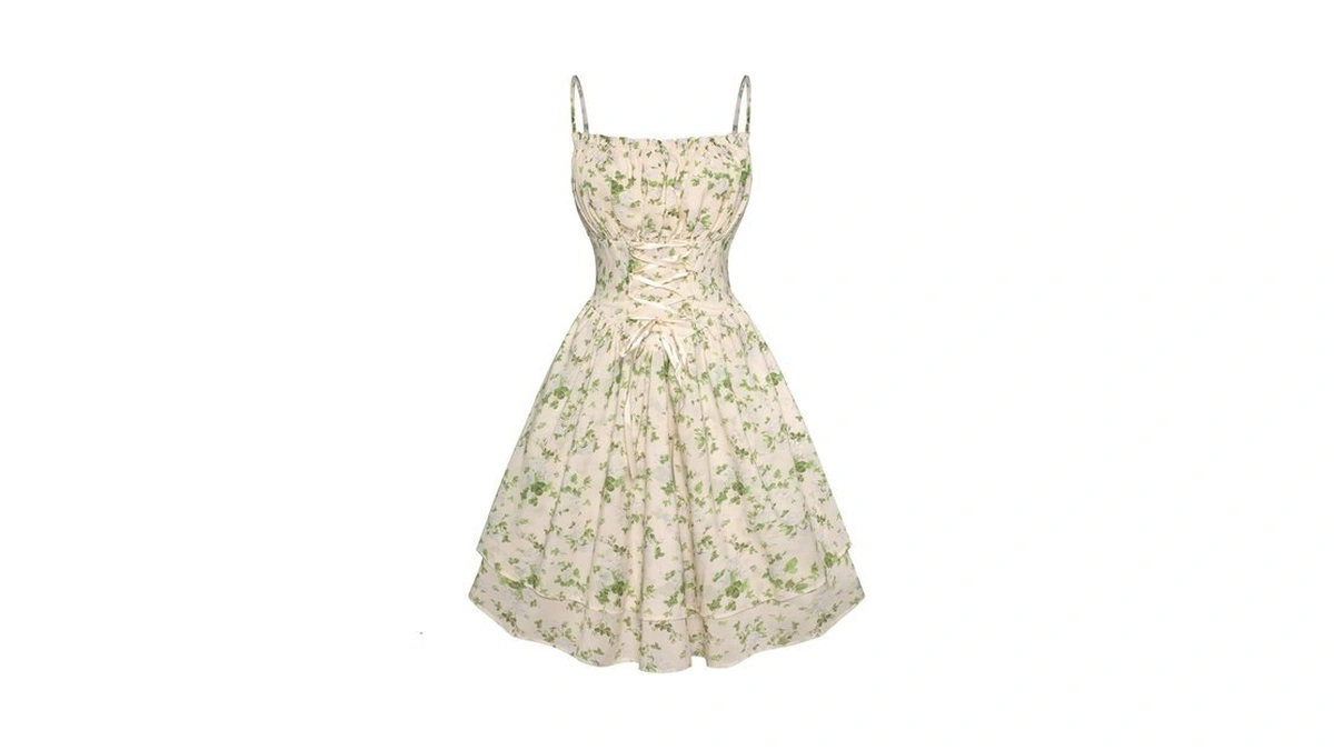 Scarlet Darkness Women Corset Floral Dress Spaghetti Strap Mini Sundress