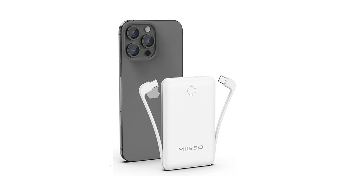 Miisso 10000mah Compatible With Iphone 15/16/17 And Android, Slim Portable